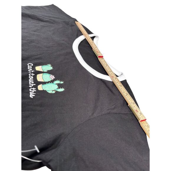 Cactus Graphic Ringer Tee "Cant Touch This" By Streetwear Society L - Picture 9 of 11